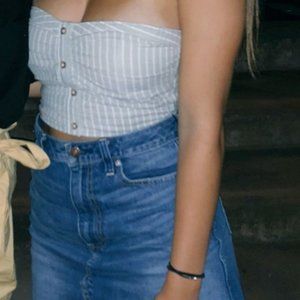 Abercombie Strapless Green Top